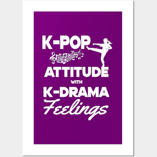 K-Pop Attitude with K-Drama Feelings Kickboxing pose Posters and Art